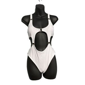NEW WITH TAGS Matte Collection Eliseo WHITE One Piece Size Medium